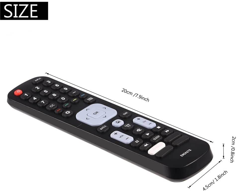 EN2A27S Remote Control Replacement for Sharp TV, Universal TV Remote Control Compatible with Sharp LC-40N5000U LC-43N5000U LC-43N6100U
