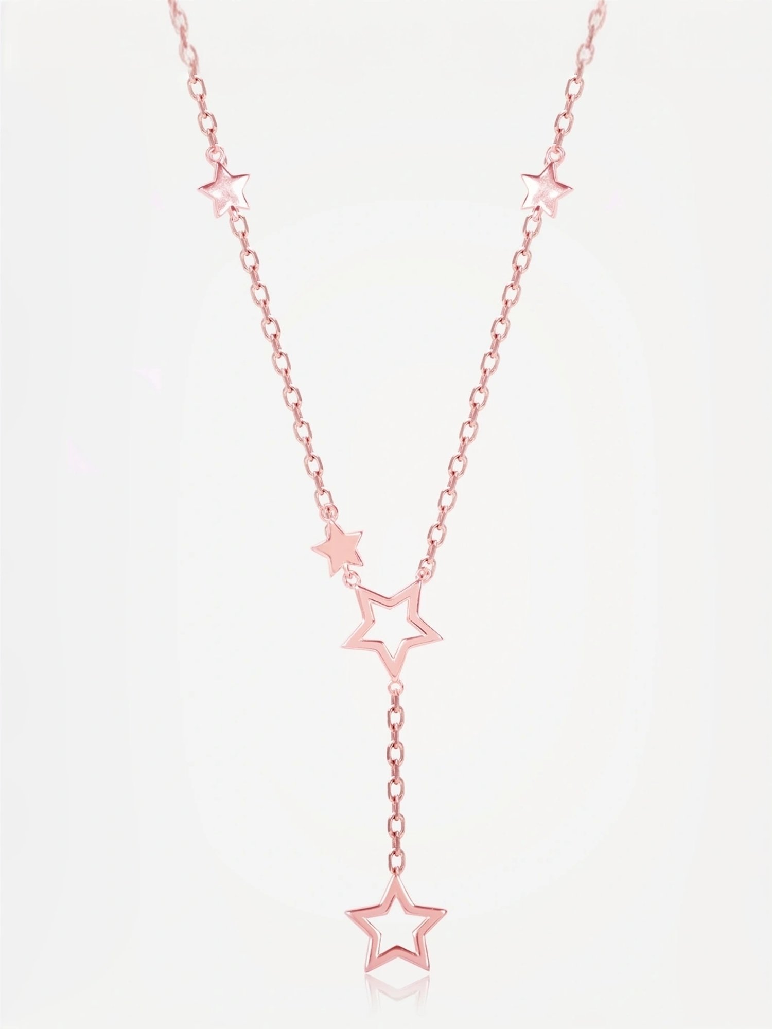 Touch925 Sterling Silver Dainty Charm Star Necklace for women