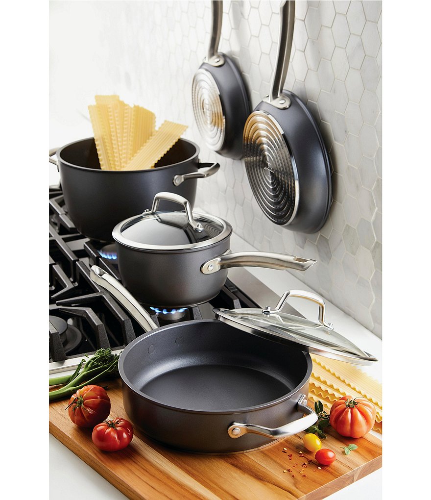 Anolon Accolade Twin Pack 8#double; & 10#double; Open Skillet