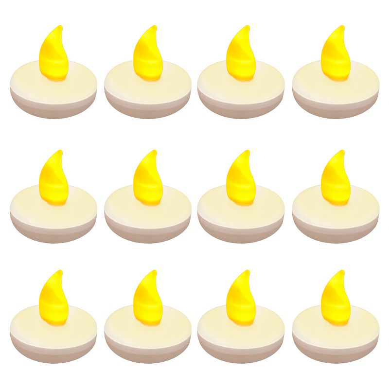 12ct Amber Floating LED Tea Light