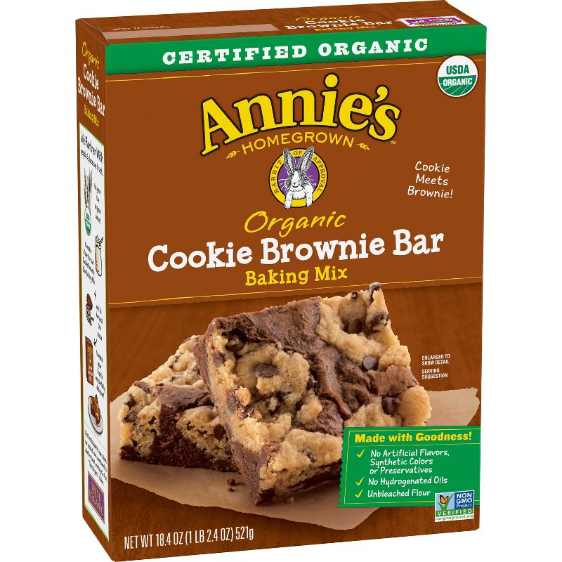 Annie's Organic Cookie Brownie Bar Baking Mix - 18.4oz