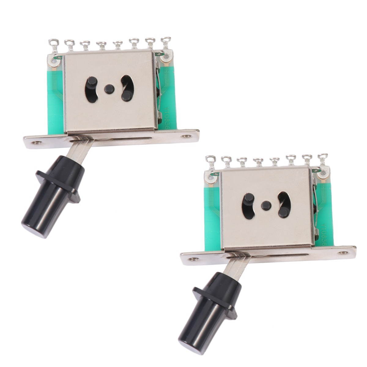 2PCS Guitar 3-Gear Pickup Switch Replacement Switch Button for Type Guitar (Silver)