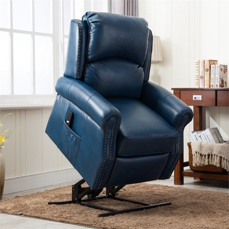 Crofton Navy Blue Lift Chair - Comfort Pointe