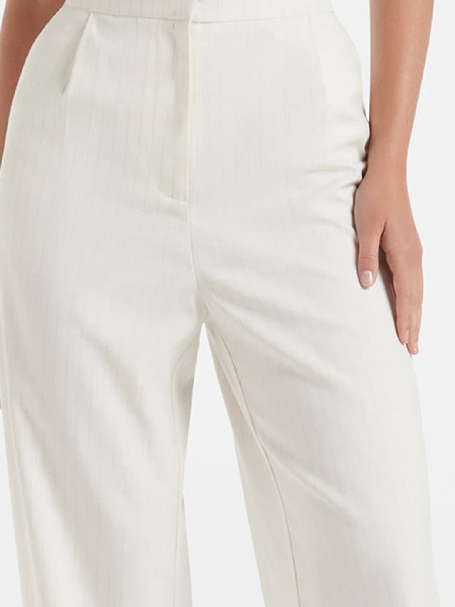 Crozo By Cantabil Black Checks Regular Fit Mid Rise Trousers