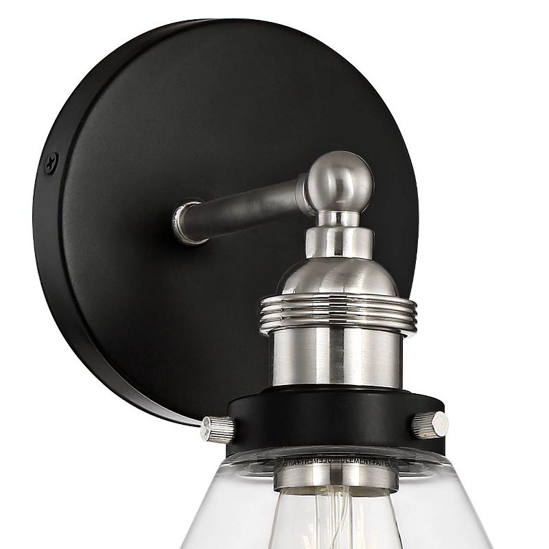 Barnes and Ivy Modern Swing Arm Wall Lamp Antique Brass Plug-In Light Fixture Taupe Fabric Bell Shade Bedroom Living Room Reading