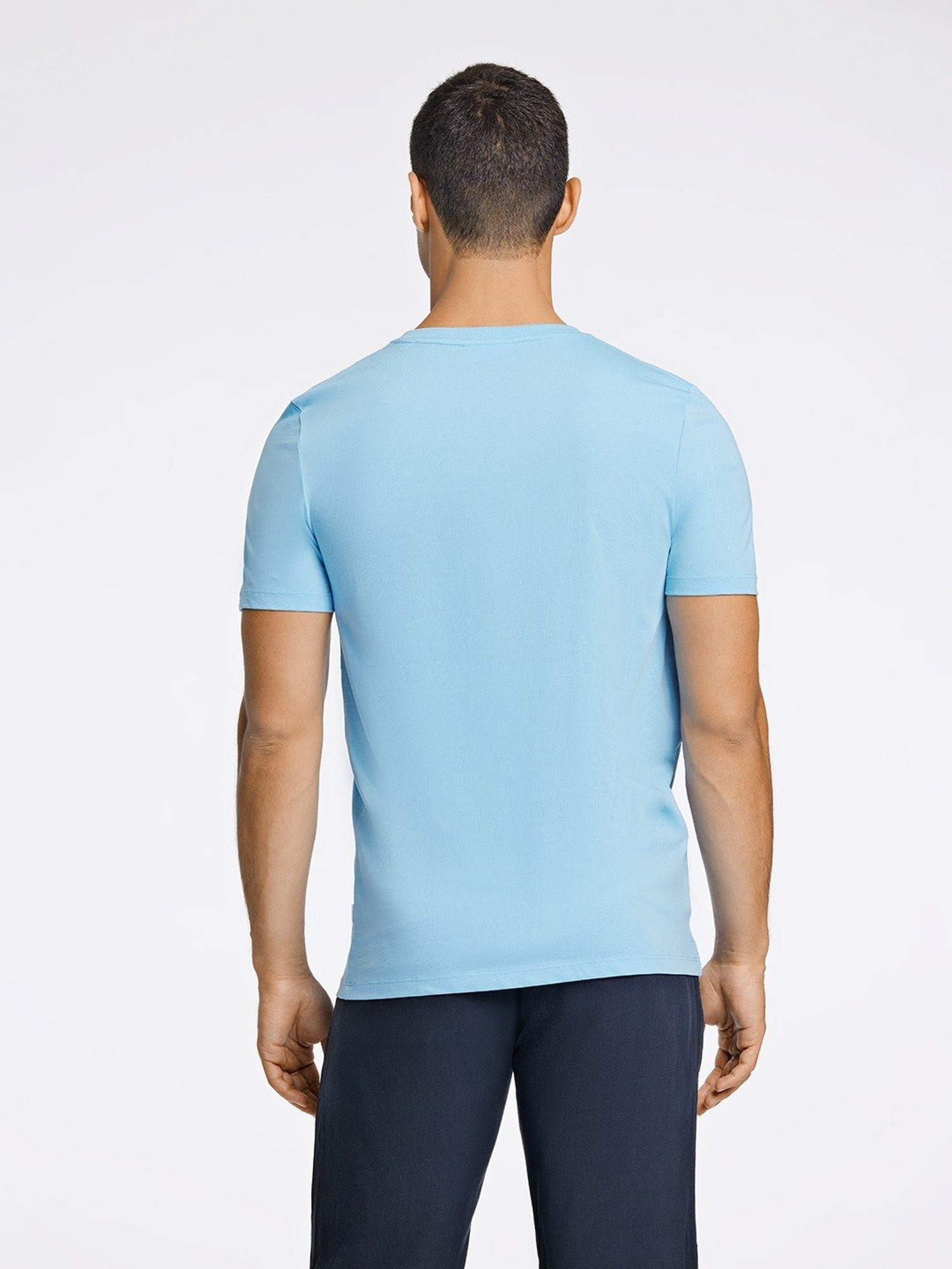 Lindbergh Blue Regular Fit Printed T-Shirt