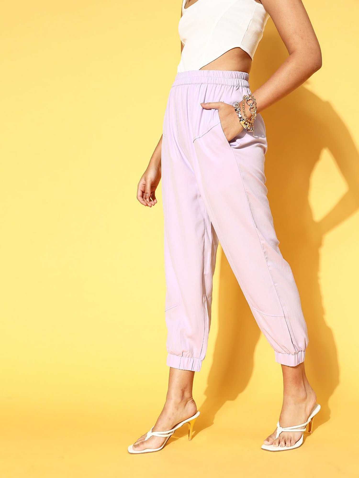 Melon by PlusS Lavender Regular Fit Joggers