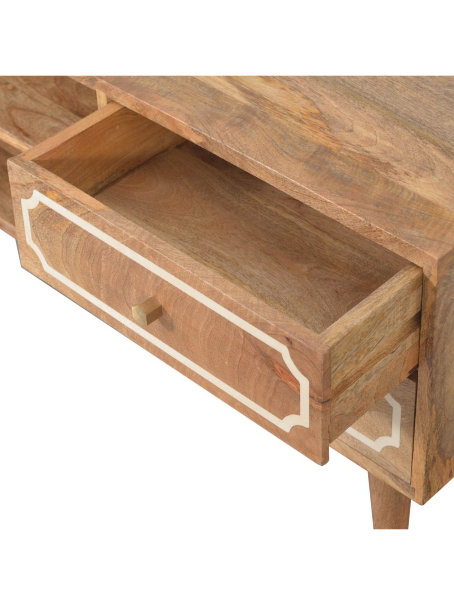 Delite Kom Flex Flowery Wenge & Acacia Dark Engineered Wood TV Entertainment Unit