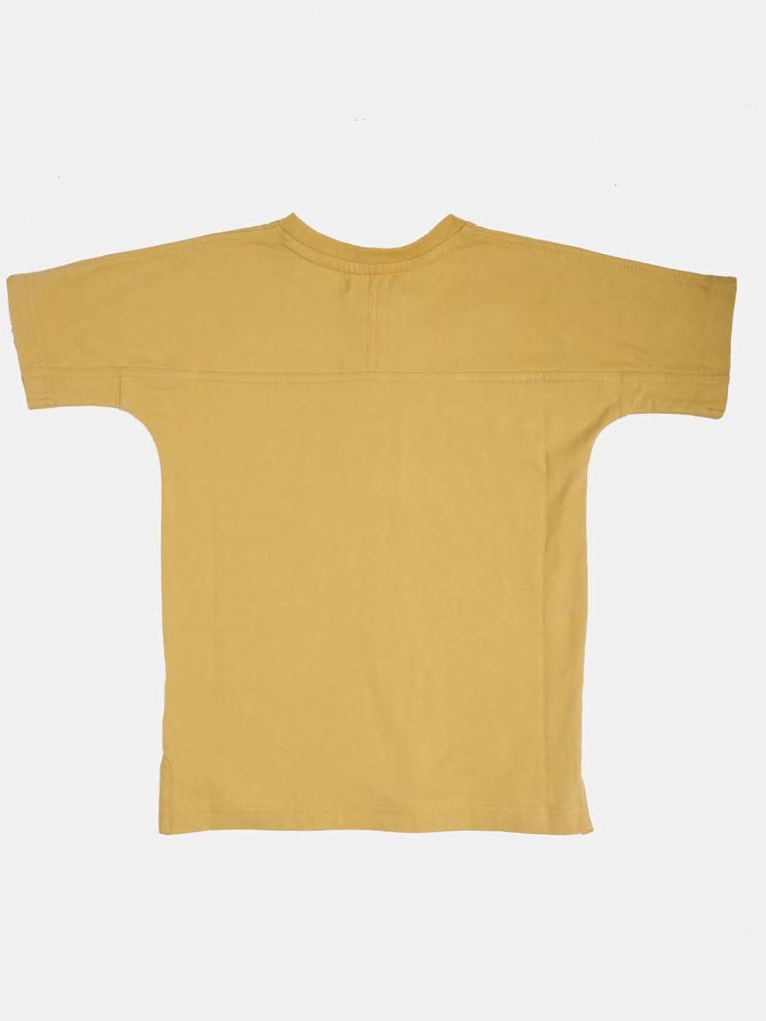 Angel & Rocket Kids Yellow Cotton Logo T-Shirt