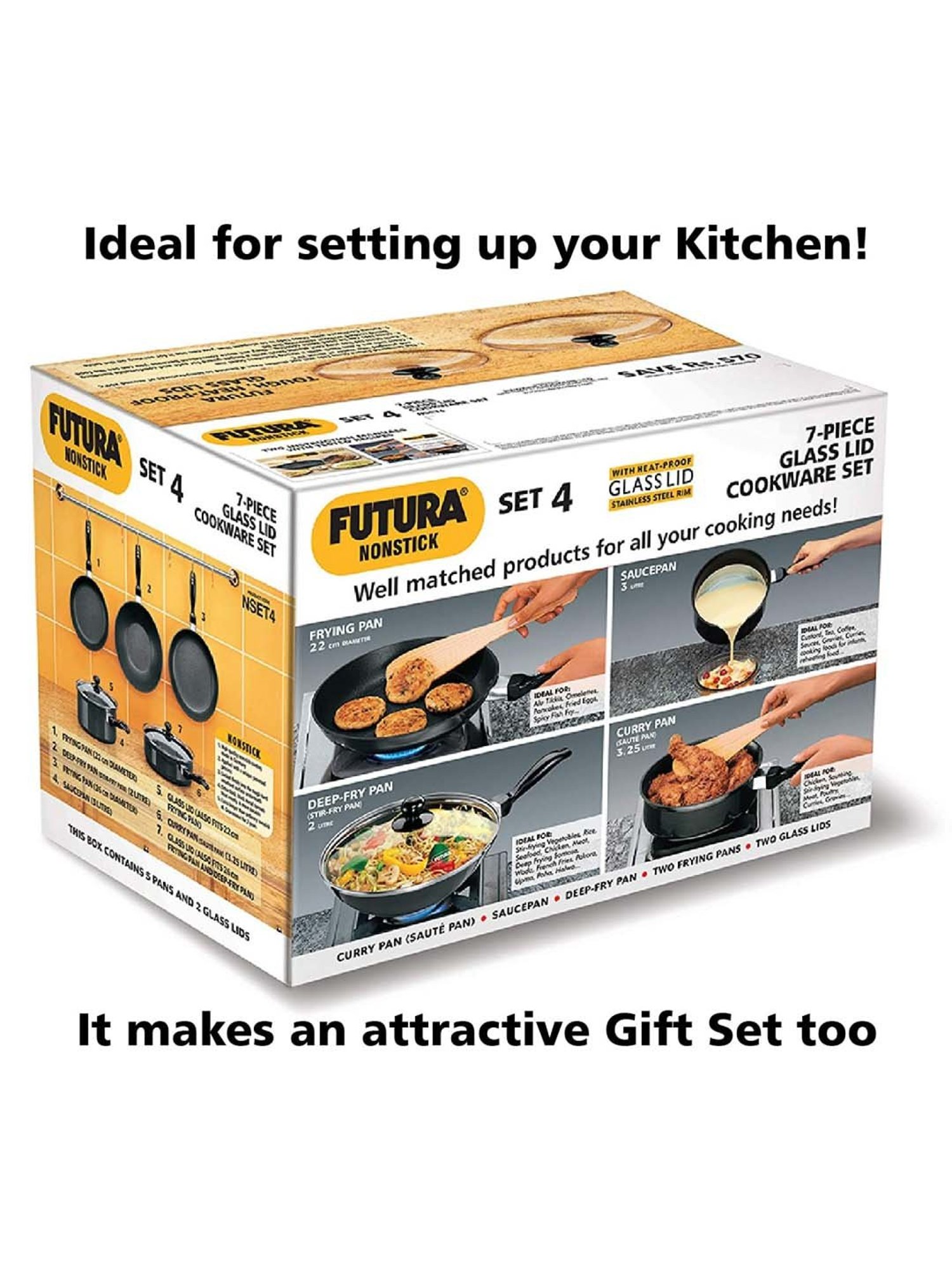 Hawkins Futura Black 5 Piece Non-Stick Cookware Set