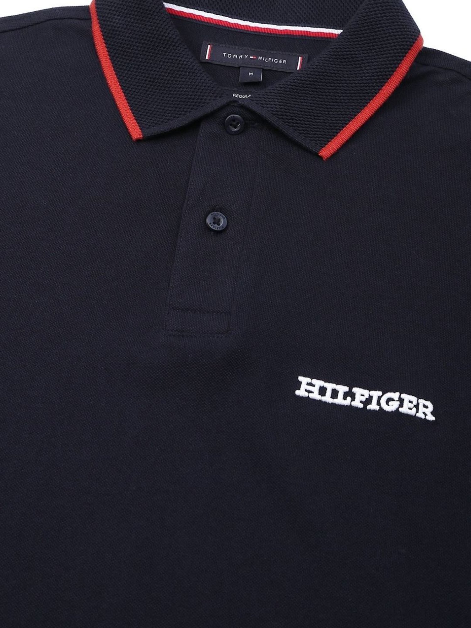 Tommy Hilfiger Navy Blue Regular Fit Polo T-Shirt
