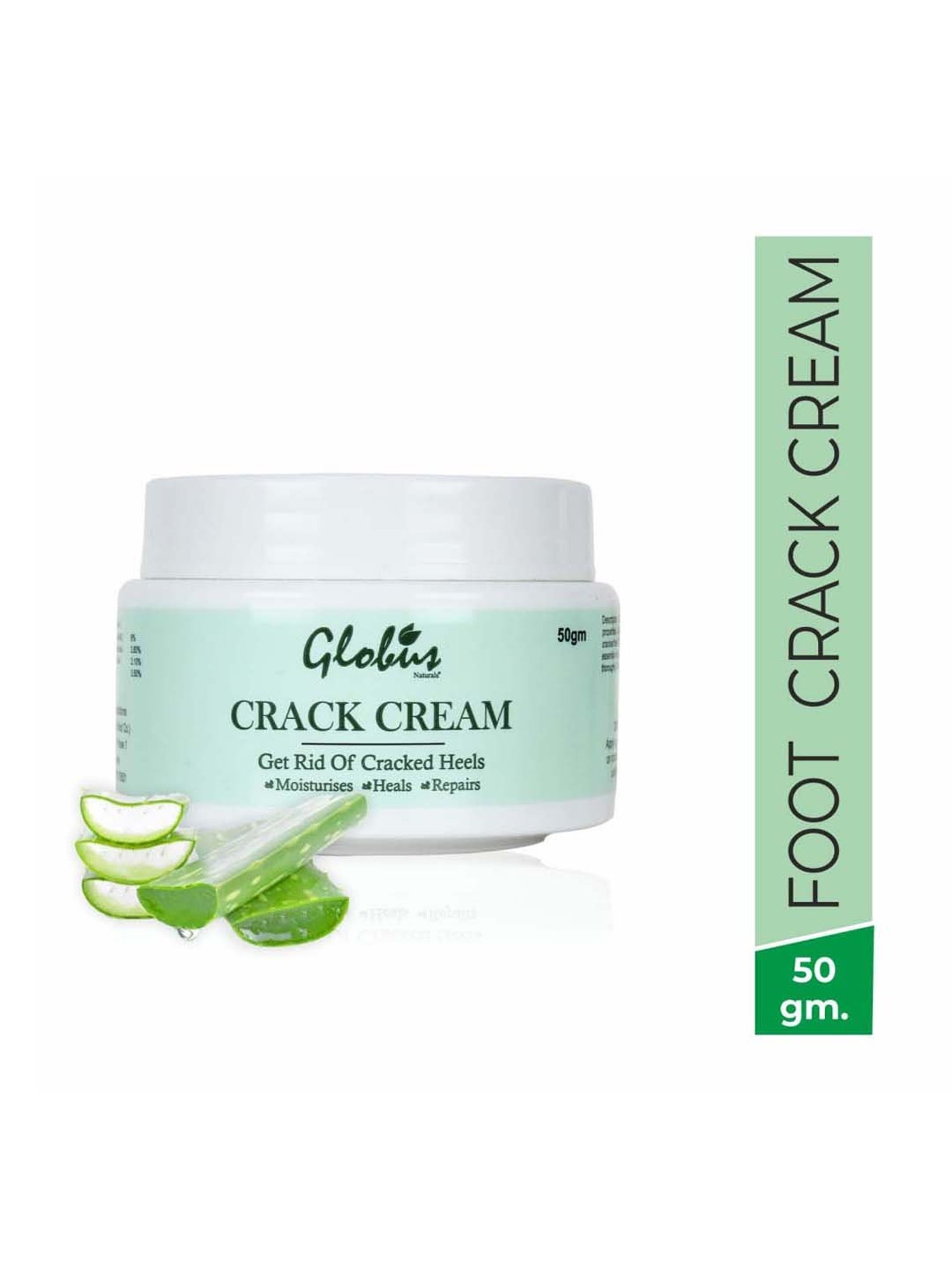 Globus Naturals Crack Cream for Dry Cracked Heels & Feet Pack Of 2 - 100 gm