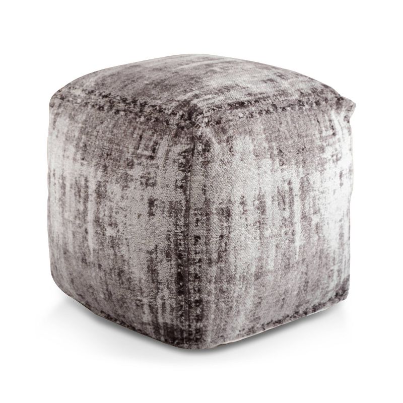 Hazel Square Pouf Gray - Steve Silver Co.
