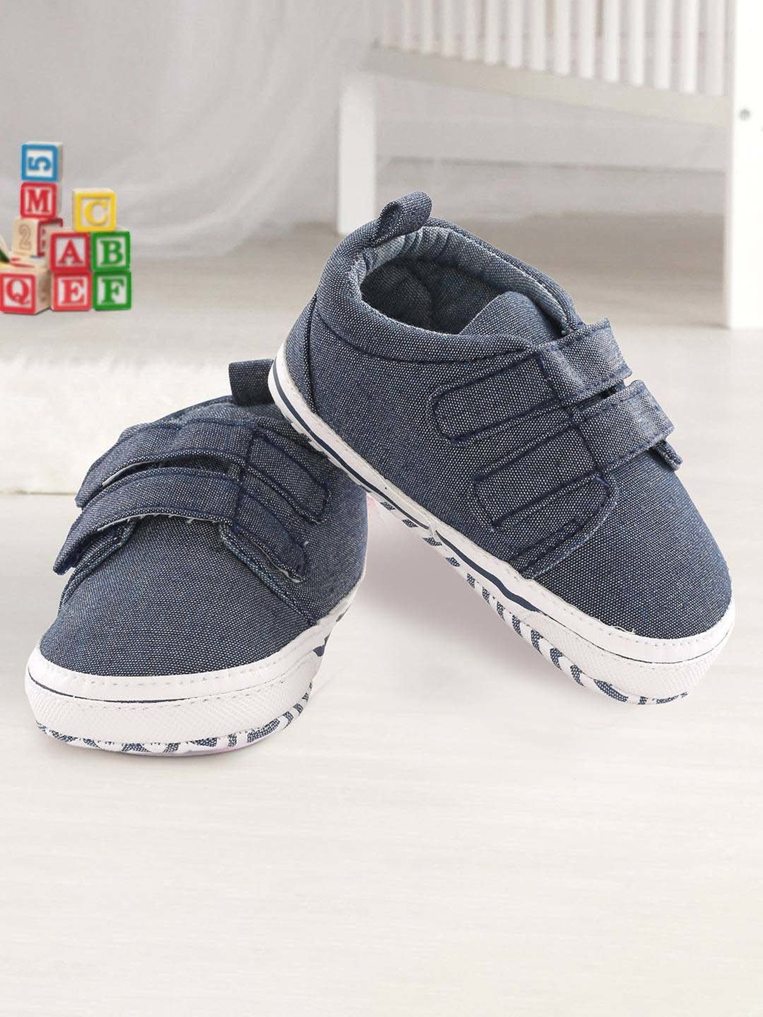 Baby Moo Kids Blue Casual Booties