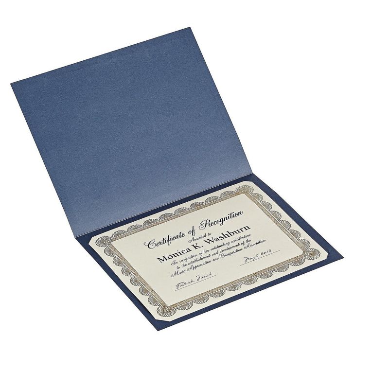 Southworth Certificate Jacket Navy w/Gold Border 88 lbs. 9-1/2 x 12 5/Pack PF6
