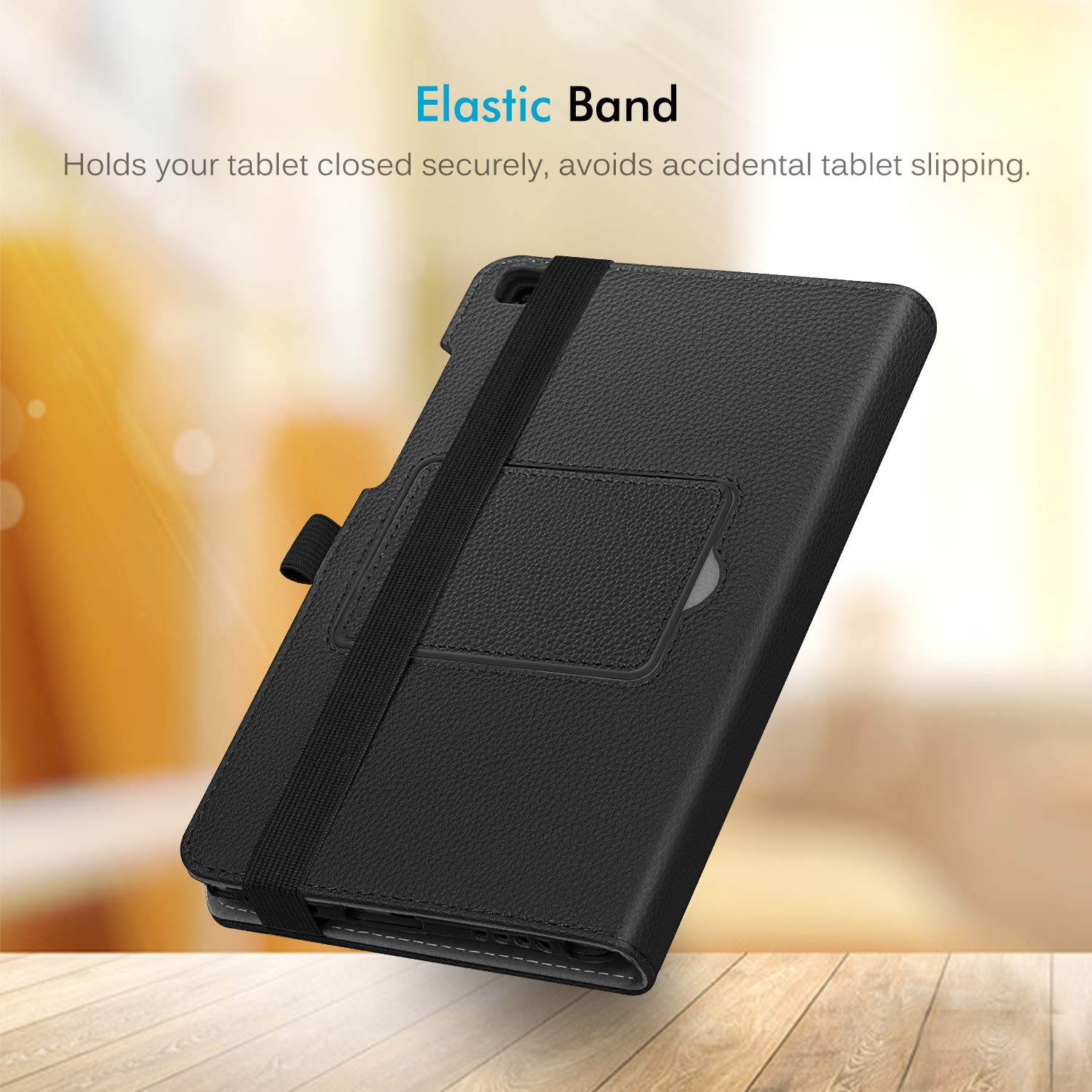 Fintie Folio Keyboard Case for Samsung Galaxy Tab A 8.0 2019 Without S Pen Model (SM-T290 Wi-Fi, SM-T295 LTE), Premium PU Leather Stand Cover w/Removable Wireless Bluetooth Keyboard, Black