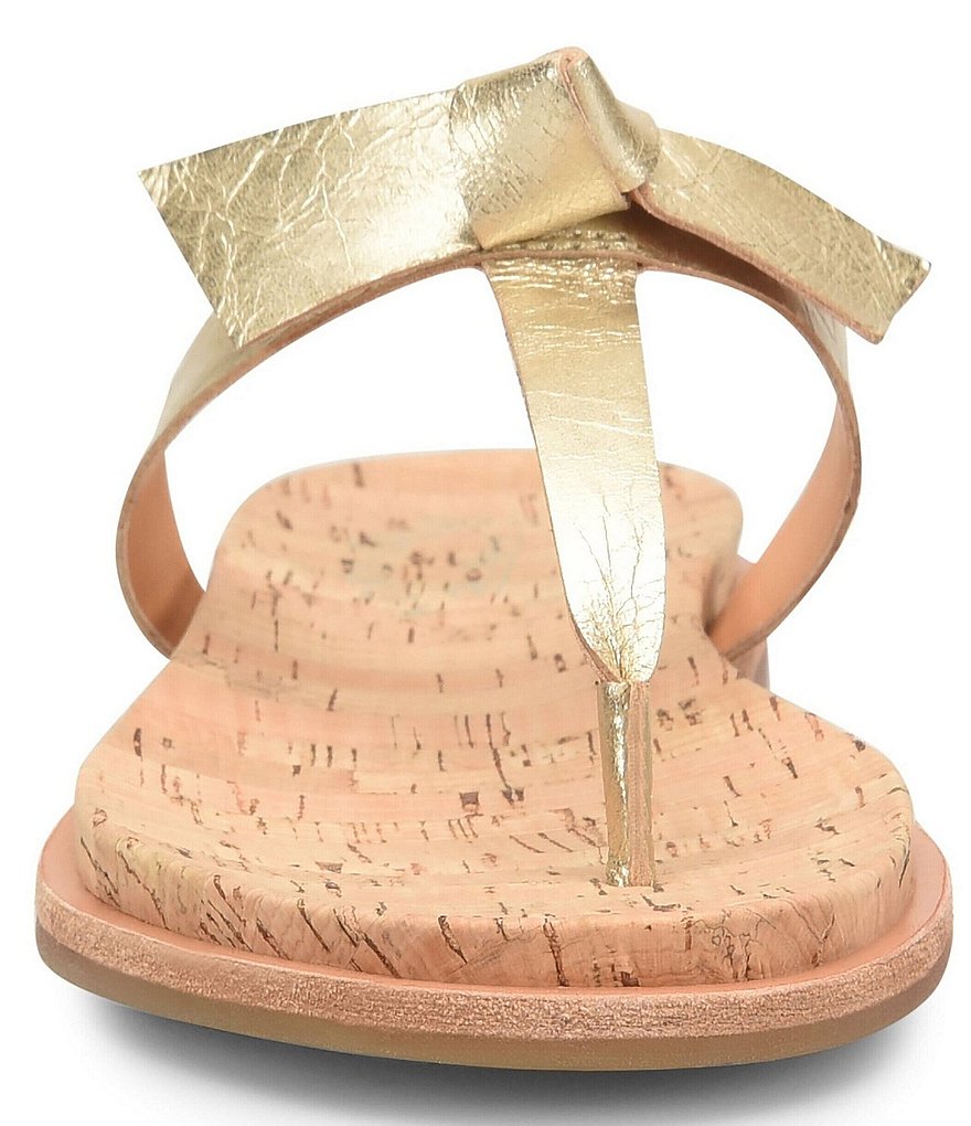 Kork-Ease Blake Leather Knot Bow Thong Flat Sandals