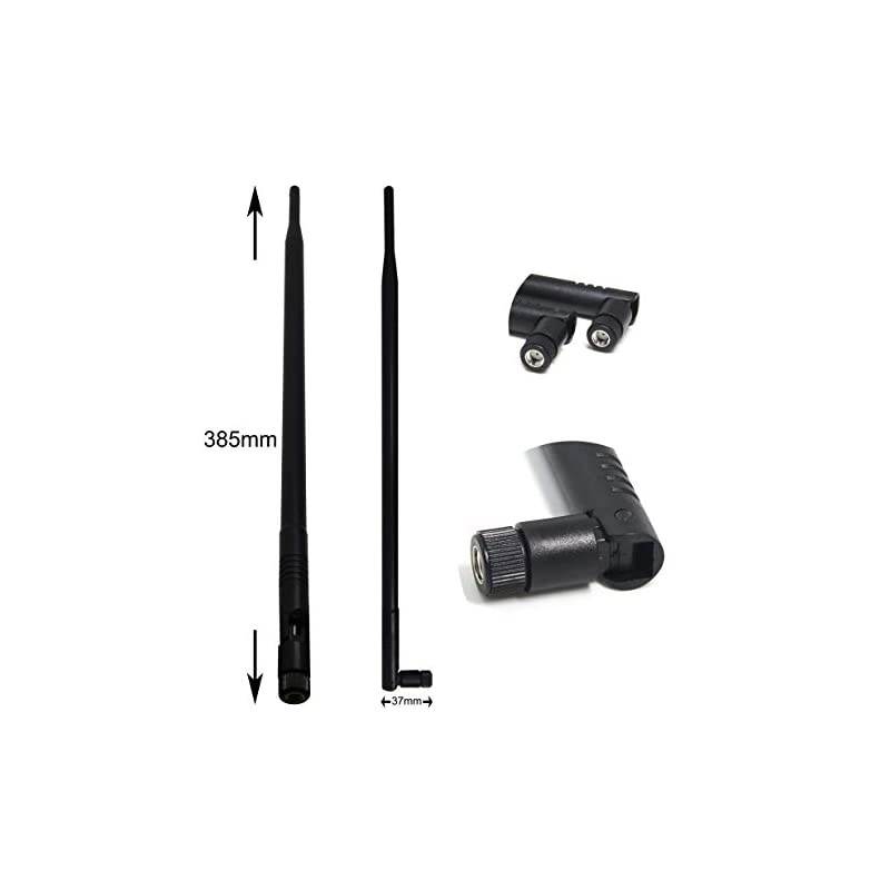 Wireless Antenna  9dbi 24Ghz58Ghz Dual Band Omni High Gain Antenna Black 2Pack