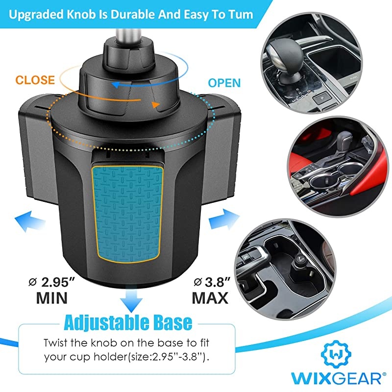 Cup Phone Holder for Car  Car Cup Holder Phone Mount Adjustable Automobile Cup Holder Smart Phone Cradle Car Cup Mount