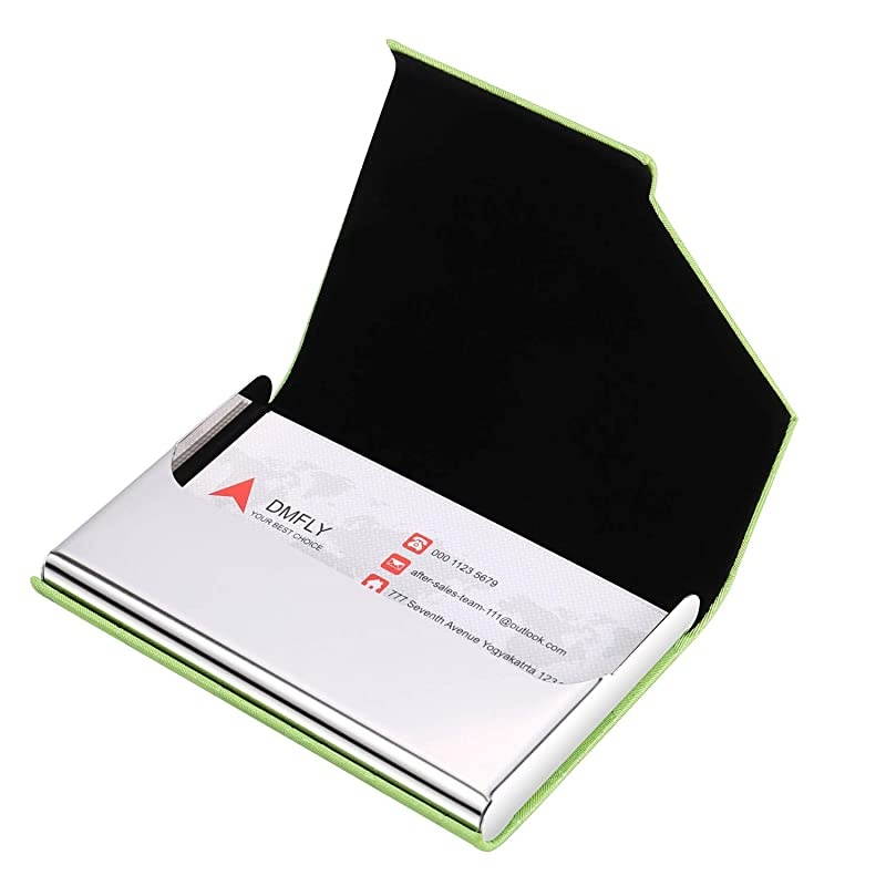 Card Holder, Metal Card Case Pocket, Card Holder for Women & Men, Professional PU Leather Card Holders Name Card Holder Purse Card Case with Magnetic Closure, Black-xbz