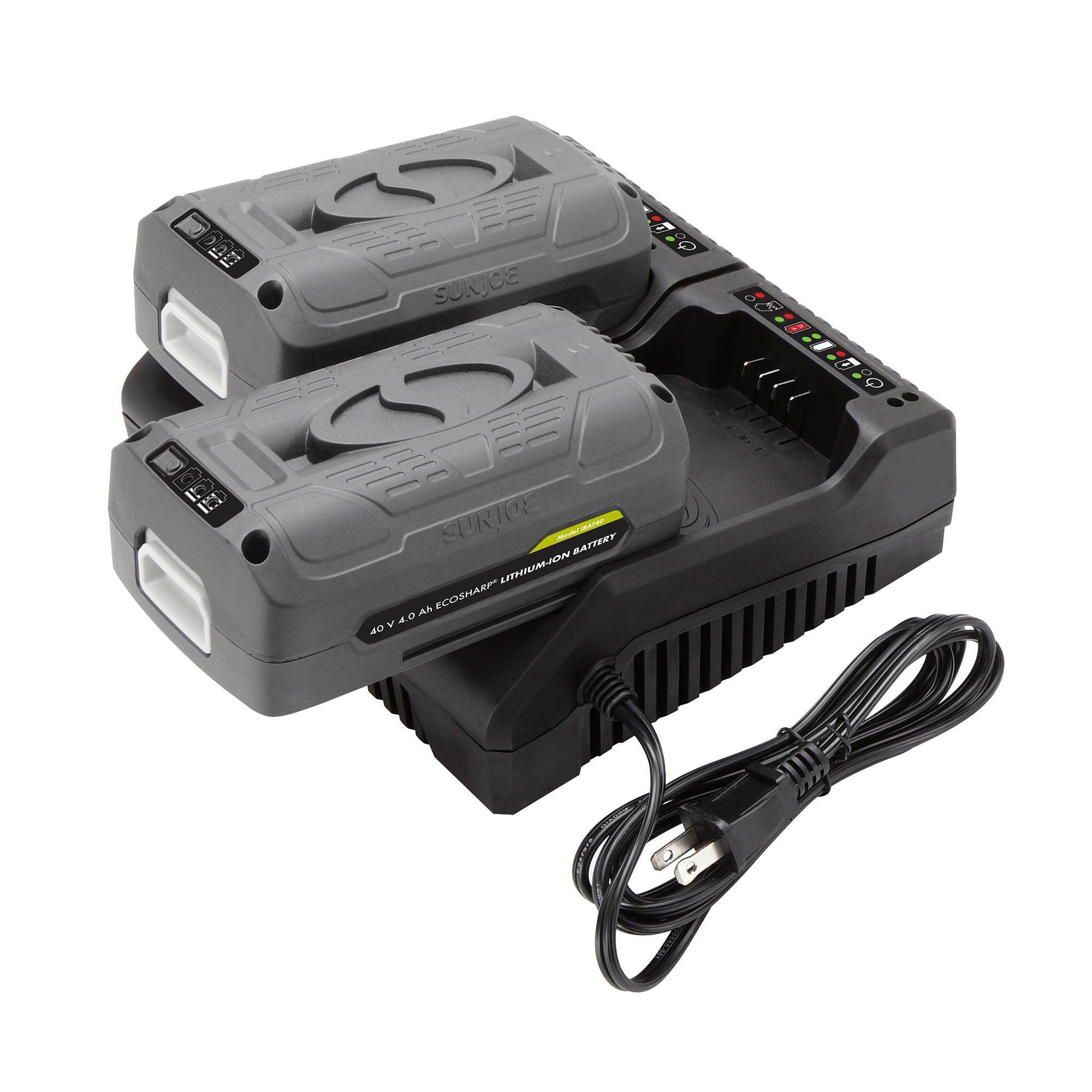 Sun Joe ICHRG40-DPC 40-DPC EcoSharp Lithium-Ion Battery Dual Port Charger