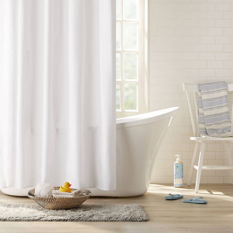 Fabric Shower Curtain White - Clorox