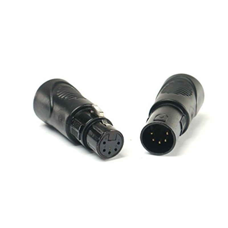elite core vrl vrldmxrj455pset 5 pin xlr to rj45 adapter set 1 male and 1 female