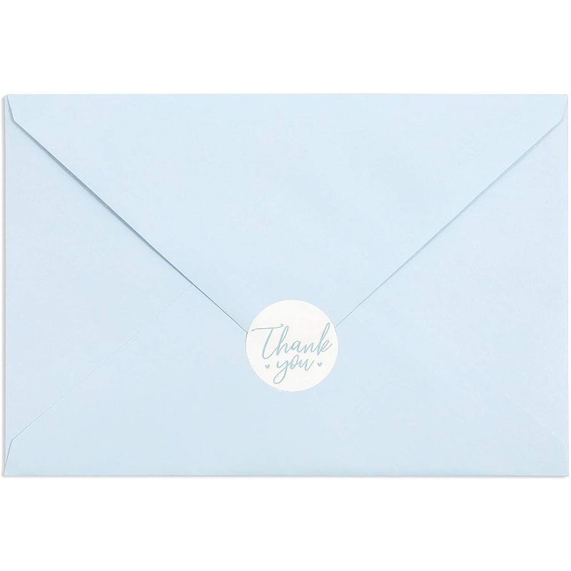 60-Pack Baby Shower Thank You Cards for Boy, Gender Reveal Parties, Blue Envelopes & Sticker Included