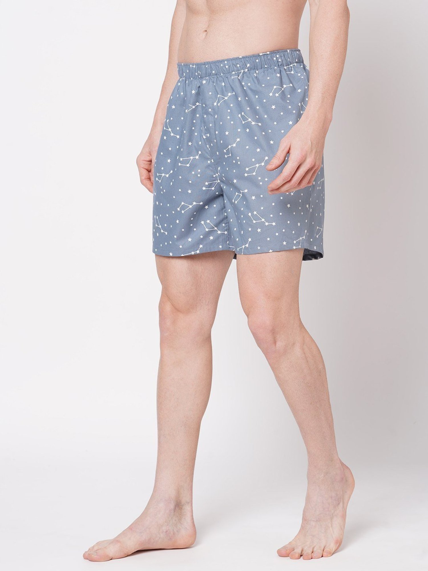 Fitz Blue Relaxed Fit Printed Boxers