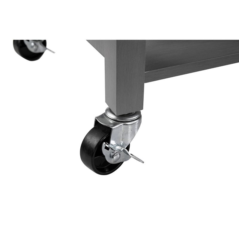 26" Kitchen Cart Gray - Home Essentials