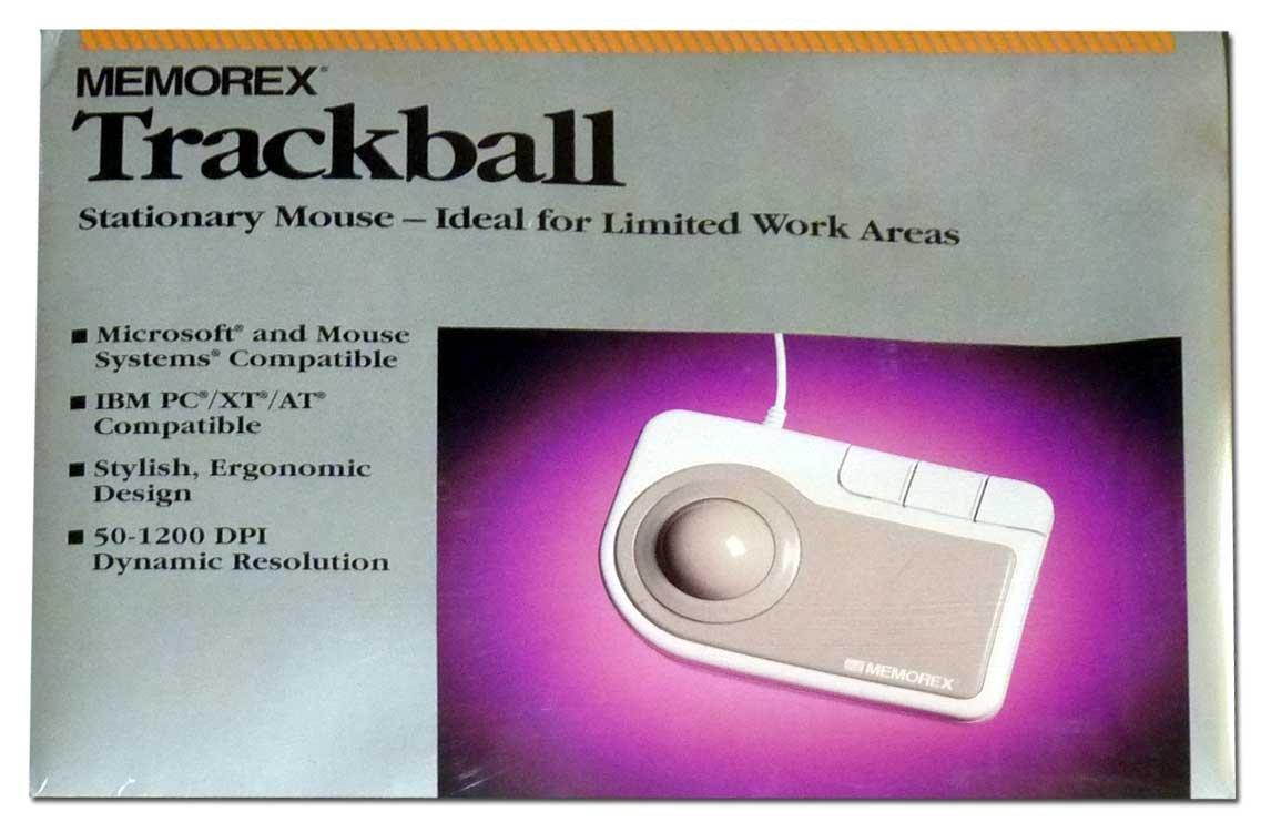 Memorex Trackball Stationary Mouse, Ideal for Limited Work Areas, Dated 1994