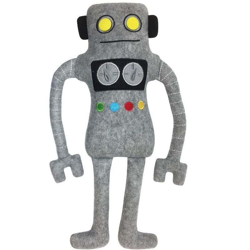 Saturday Park Robot Pillow Buddy  - 18" Tall  Gray