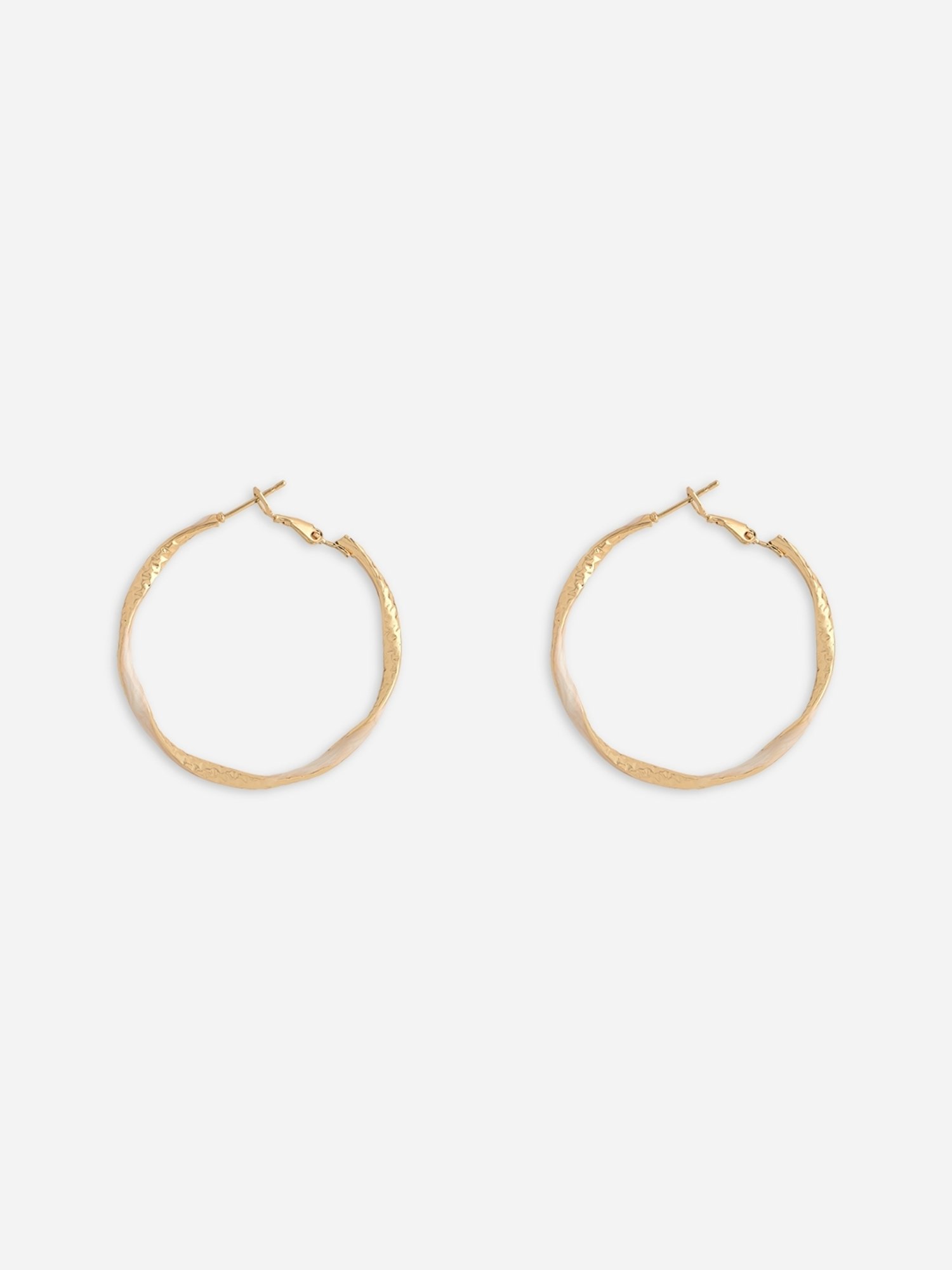 ToniQ Gold Korean Circular Hoop Earrings for Women