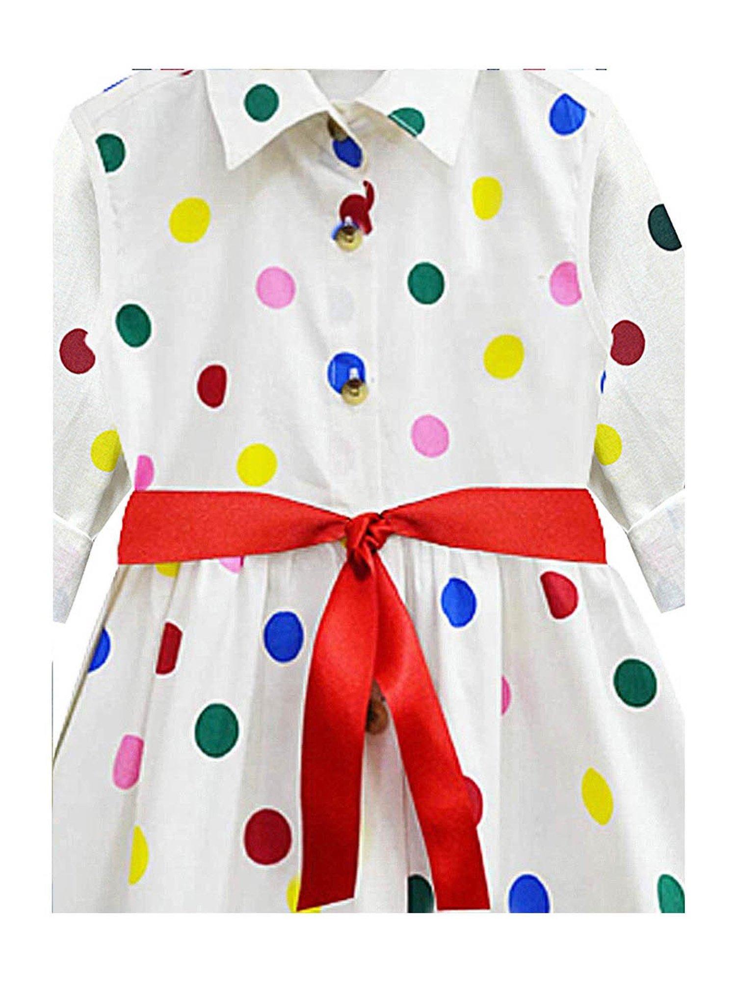 A.T.U.N. Cream Printed Full Sleeves Shirt Dress