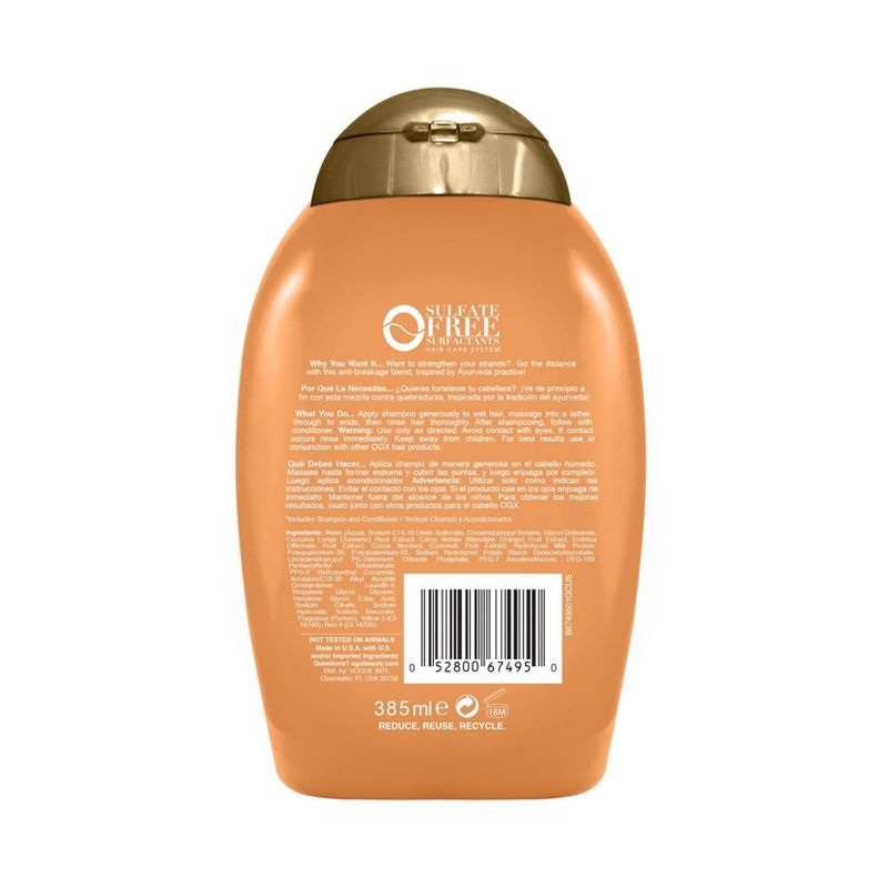 OGX Golden Turmeric Shampoo - 13oz