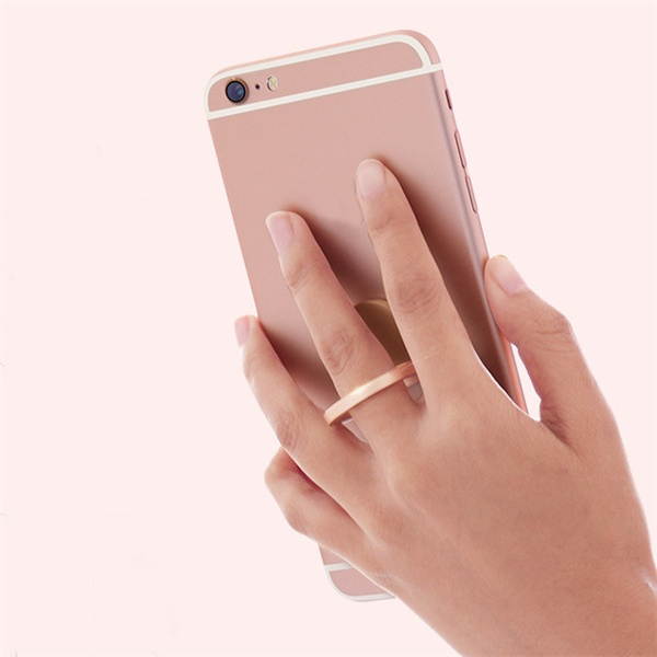 Universal 360&deg; Rotation 180&deg; Foldable Ring Bracket Phone Holder Desktop Stand for iPhone Samsung  Pink
