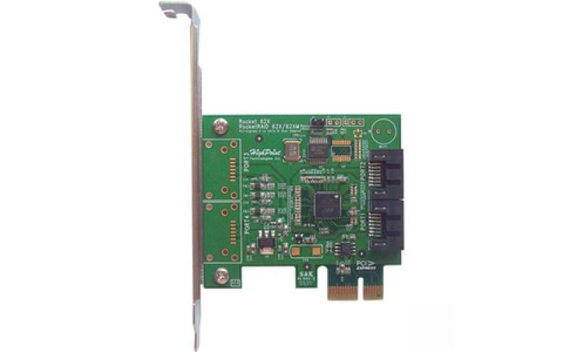HighPoint Rocket 600 620A 2-port PCI Experss Serial ATA Controller - Serial ATA/600 - PCI Express 2.0 x1 - Plug-in Card - 2 Total SATA Port(s)