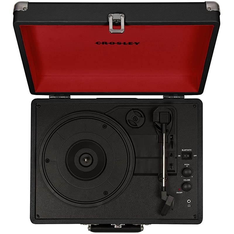 Cruiser Deluxe Vintage 3Speed Bluetooth Suitcase Turntable Black