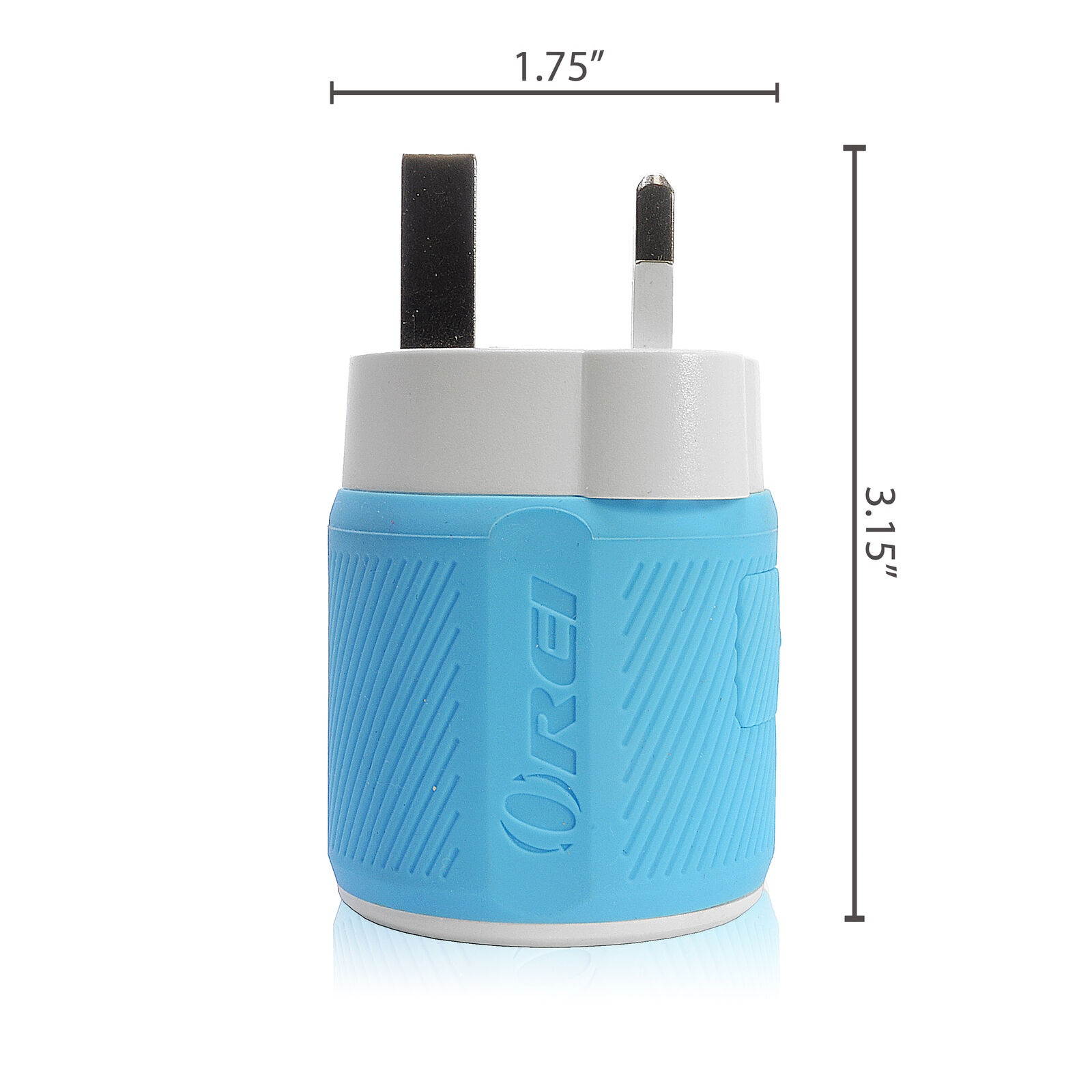 UK, Ireland, Dubai Travel Plug Adapter by OREI with Dual USB - USA Input + Surge Protection - Type G - (U2U-7), Will Work with Cell Phones, Camera, Laptop, Tablets, iPad, iPhone and More