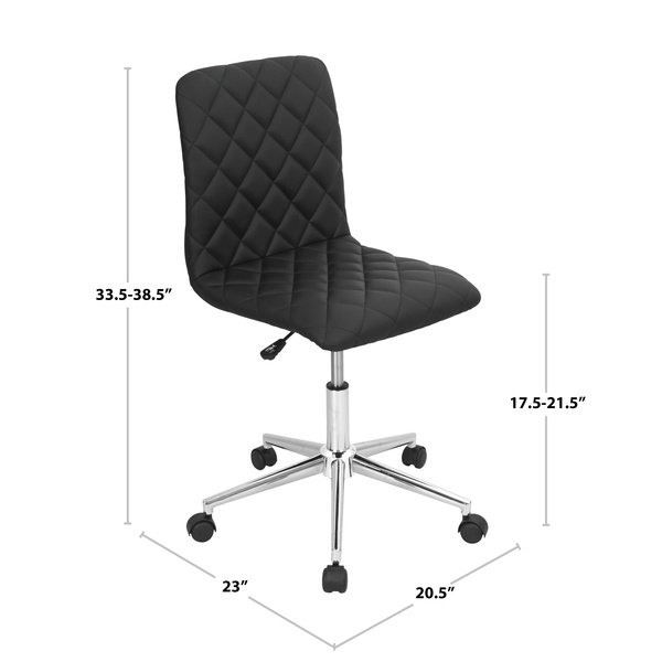 Lumisource Caviar Swivel Office Chair in White