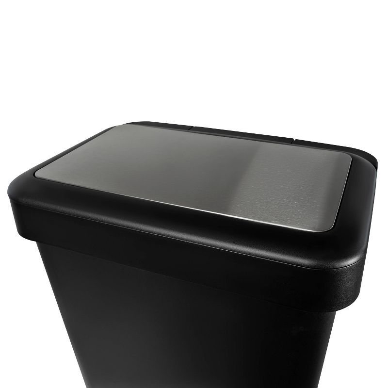 Hefty 12.4gal Premium Step Trash Can Black