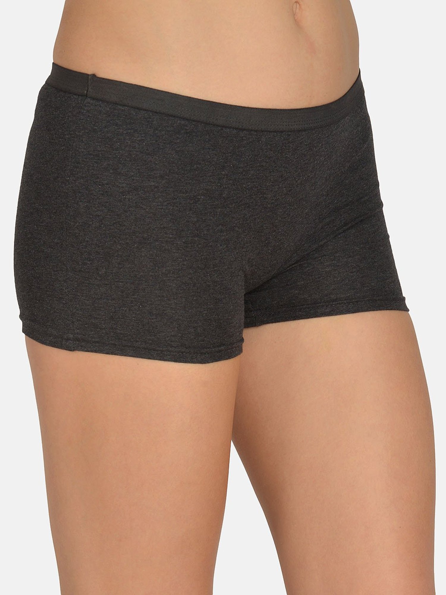 Mod & Shy Grey Textured Boyshorts Panty