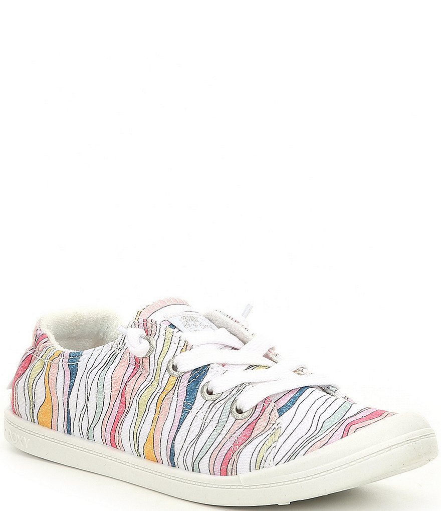 Roxy Bayshore III Canvas Striped Slip-On Sneakers