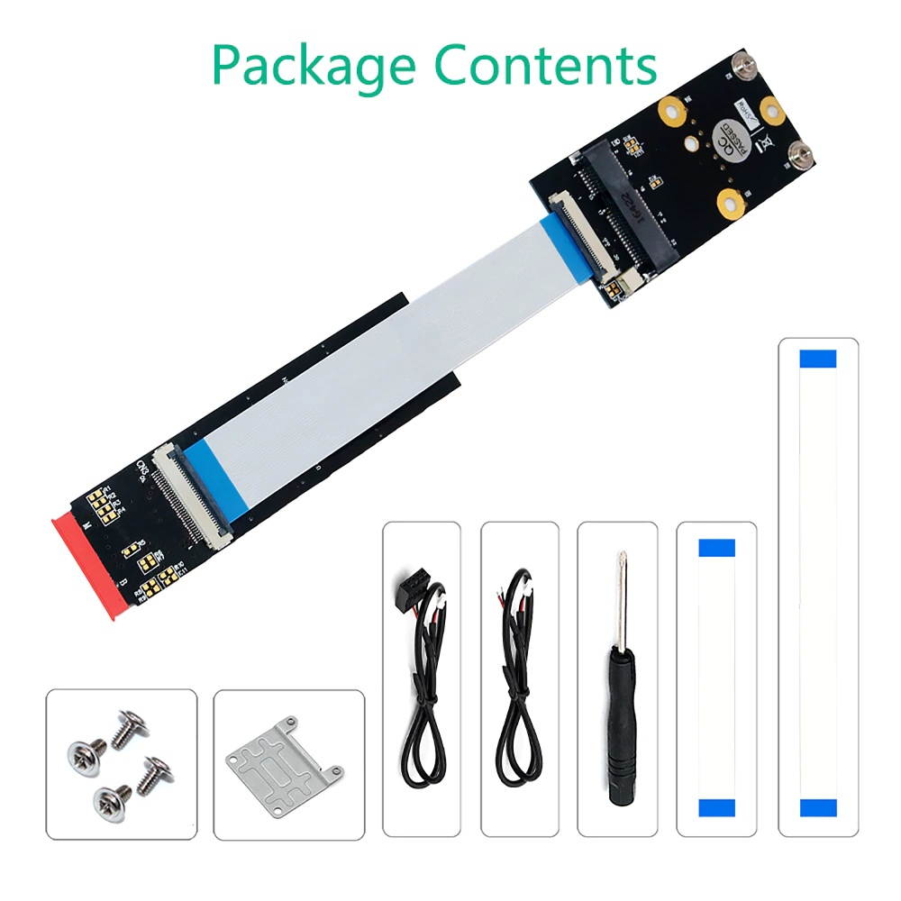 M.2 Wifi Adapter M.2 NGFF Key B+M to Mini PCI E Wifi Network Card M.2 to Mini PCI Express Wifi Bluetooth Adapter with FFC Cables