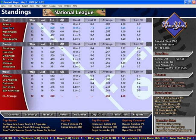 Baseball Mogul 2009 PC Game