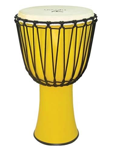 tycoon percussion 12 fiberglass rope tuned djembe yellow finish, tfaj12hv