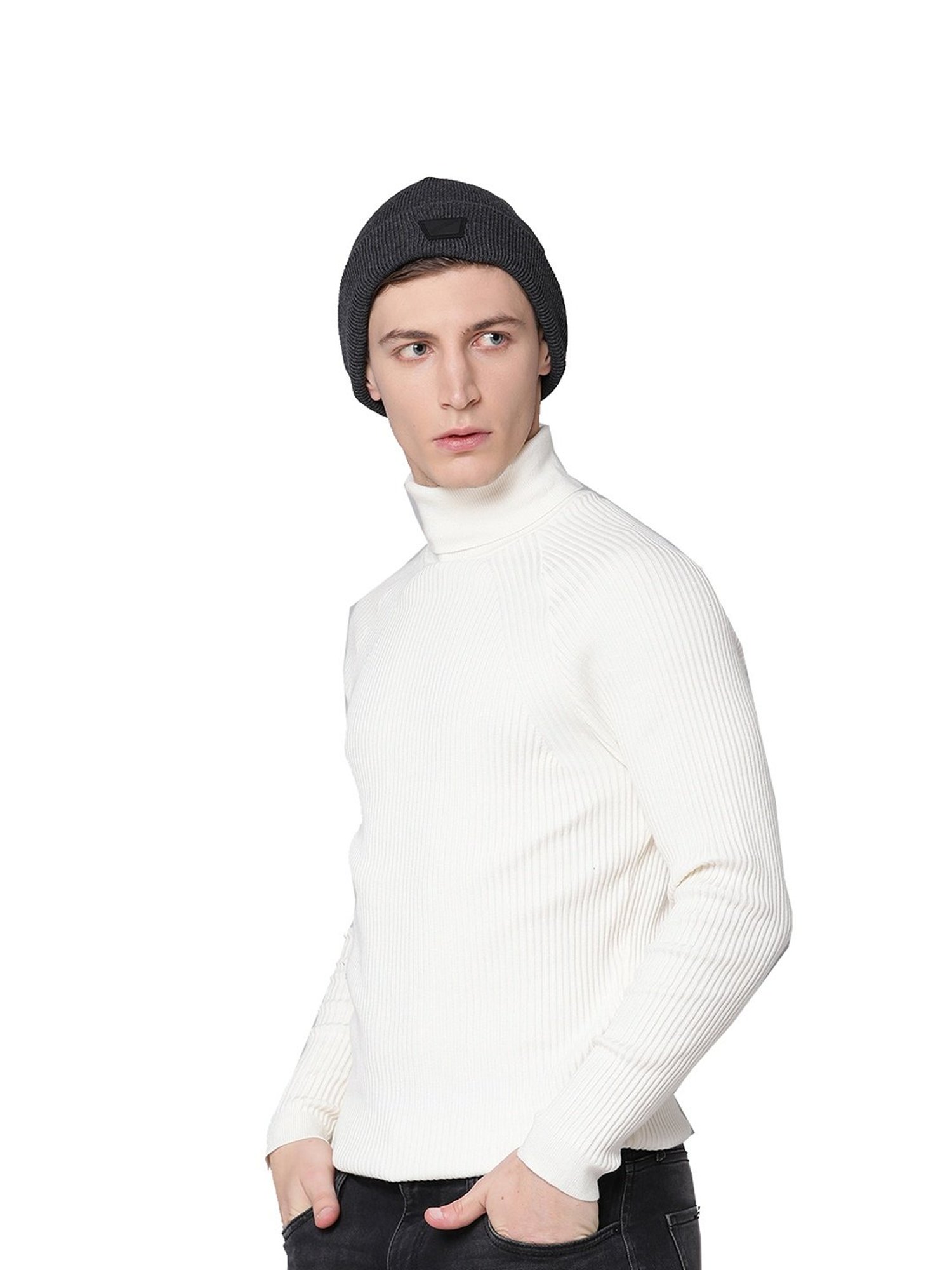 Antony Morato Grey Solid Beanies