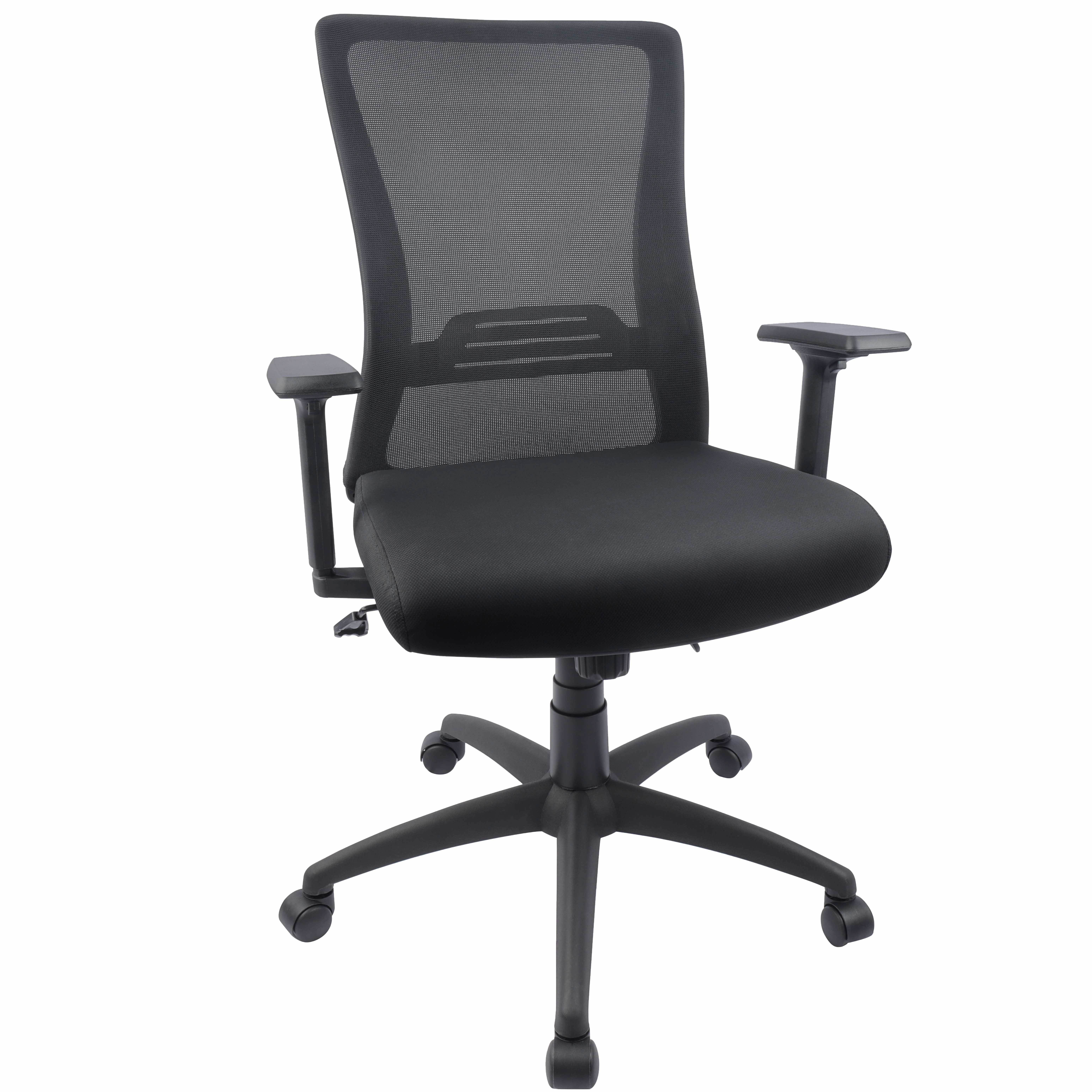 Ergonomic Office Chair Mesh Computer Desk Chair with Adjustable Arms, Seat Height and Lumbar Support, High Back Swivel Task Chair (Black)