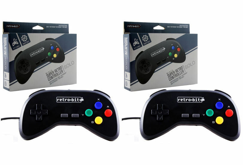 2x Wired Super Retro Controller Duo for SNES Retroduo Retroduo Portable - NEW!