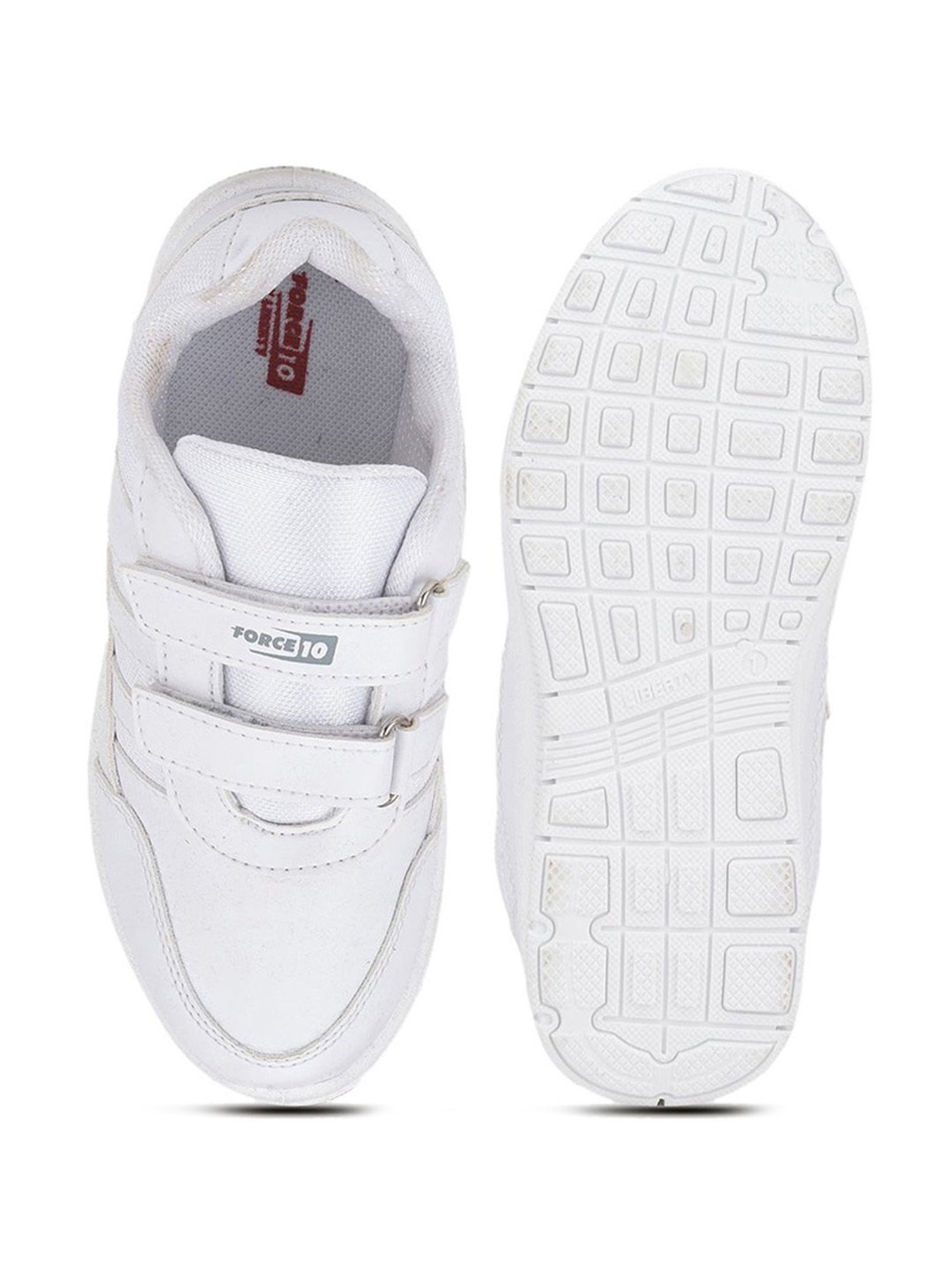Force 10 GOLA-03 by Liberty Kids White Velcro Shoes